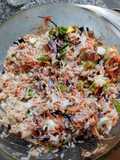 Ensalada de arroz con verduras y atún