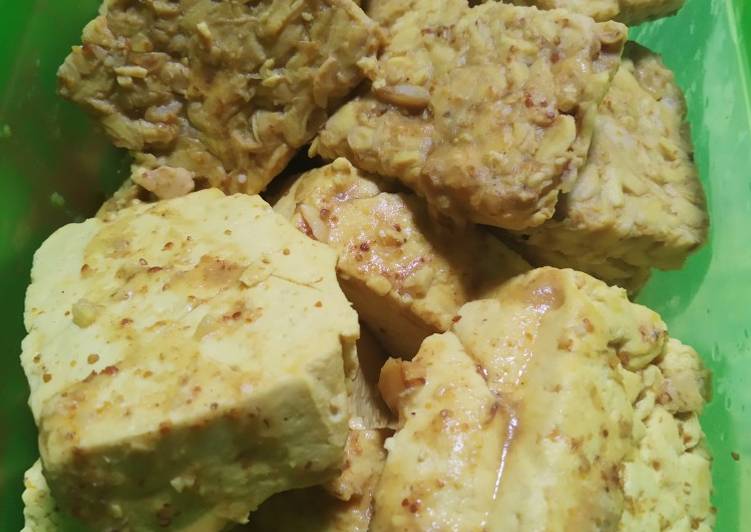 Resep 134. Meal Prep(5): Tahu Tempe Ungkep Kuning - ala Mamah Afa yang Bikin Ngiler