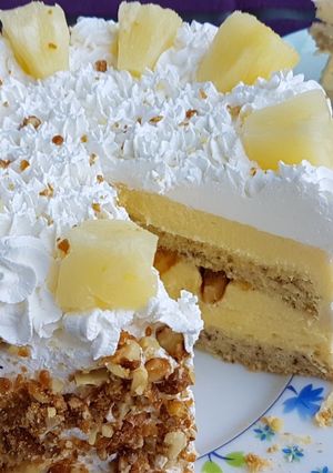 Ananászos grillázstorta recept fotója