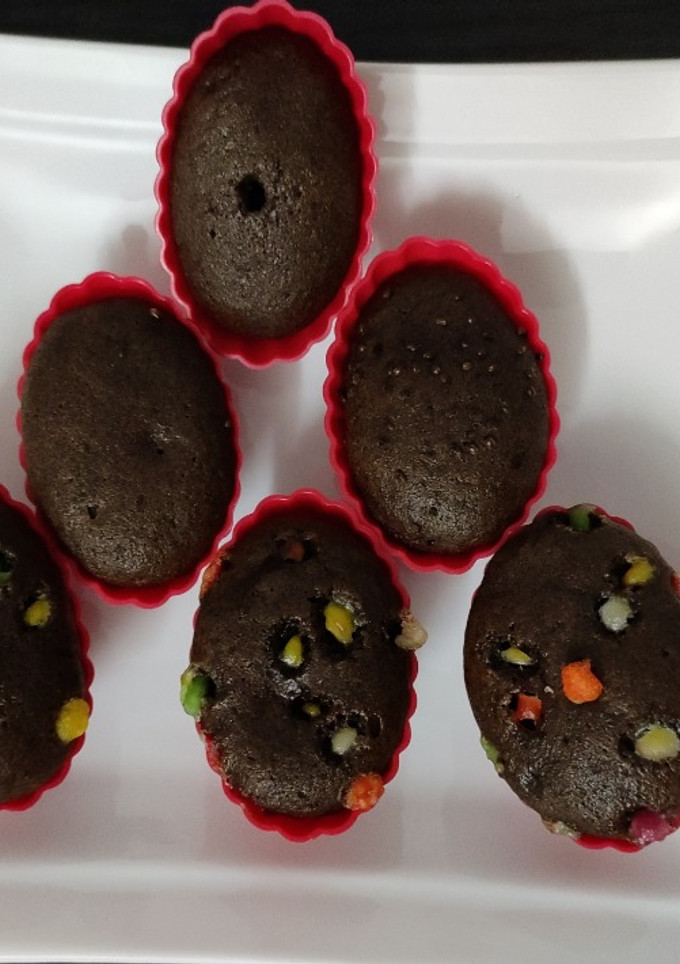 மினி ஓவல் கோகோ கப் கேக் (Mini oval muffins) (Mini oval choco cupcake recipe in tamil) செய்முறை முக்கிய புகைப்படம்