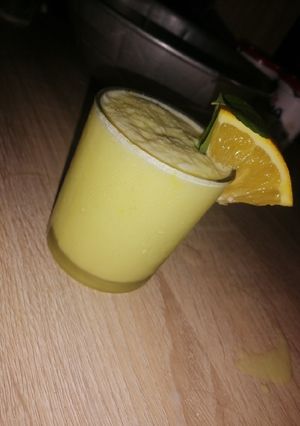 Una foto de Sorbet de vino blanco dulce con naranja! 🥤
