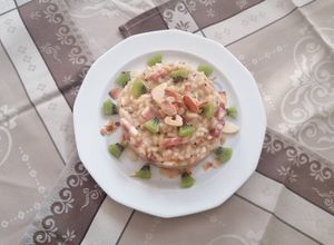 Foto di Risotto pancetta e kiwi