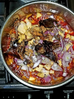 A picture of Beans and ripe plantain porridge.