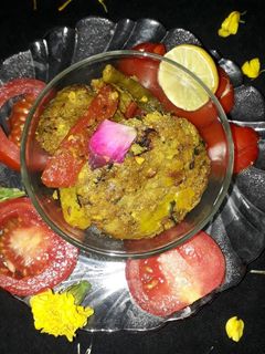 स्टफ भिंडी विथ मिलेटस ढोकली सब्जी (Stuff Bhindi with milets dhokli sabji recipe in hindi) रेसिपी मुख्य फोटो