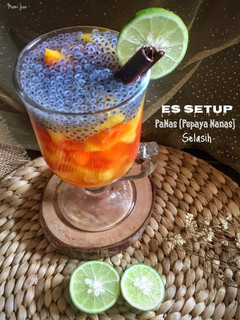 Foto resep Es Setup PaNas (Pepaya Nanas) Selasih