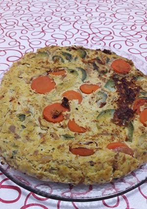 Una foto de Tortilla de zanahoria y zapallitos