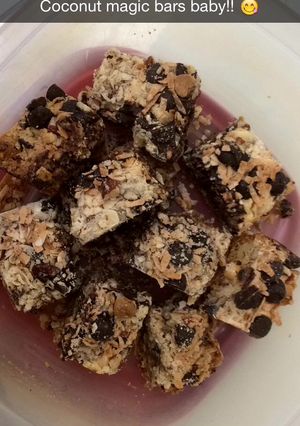 A picture of Coconut Magic Bars.
