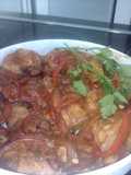 Pollo con pimentón y mostaza