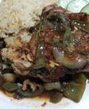 Cuarto de pollo deshuesado a la teriyaki