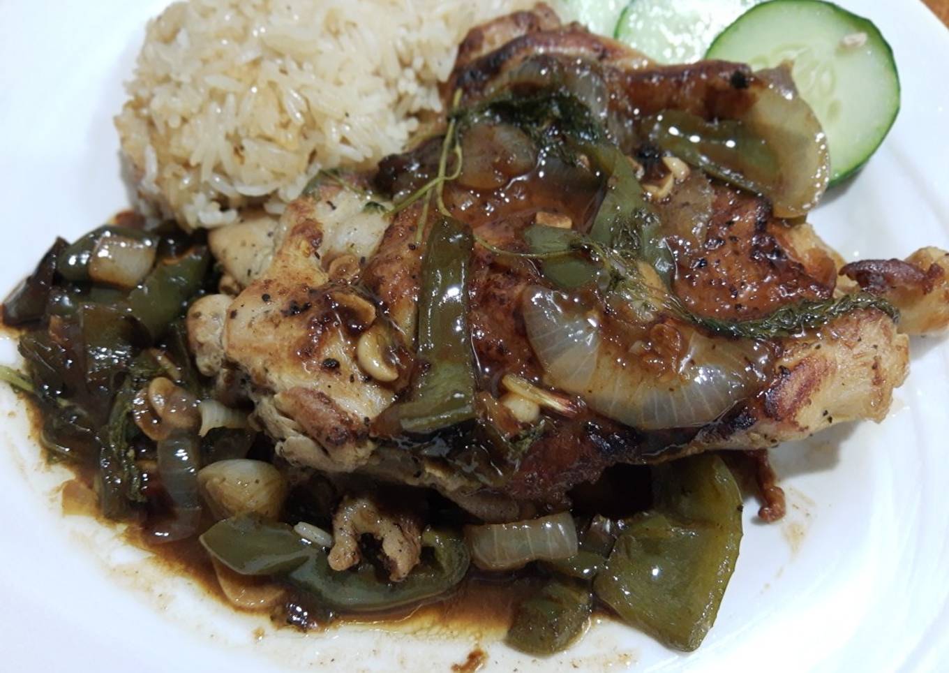 Cuarto de pollo deshuesado a la teriyaki