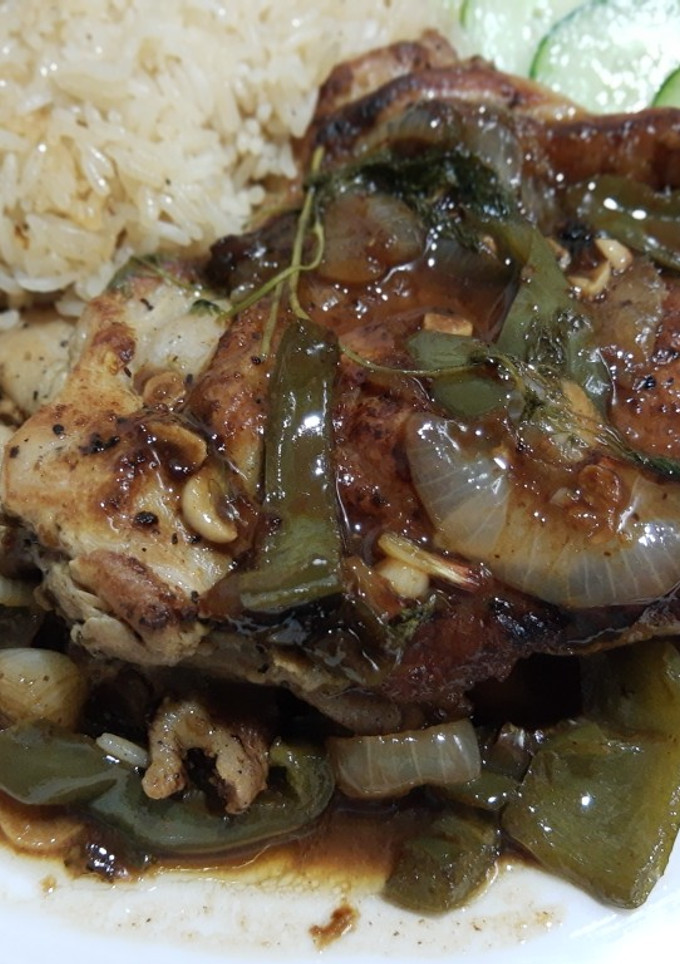 Una foto de Cuarto de pollo deshuesado a la teriyaki