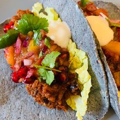 A picture of Seared Mango, Pomegranate & Cactus Salsa.