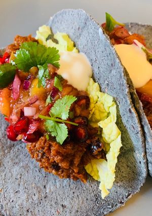 A picture of Seared Mango, Pomegranate & Cactus Salsa.