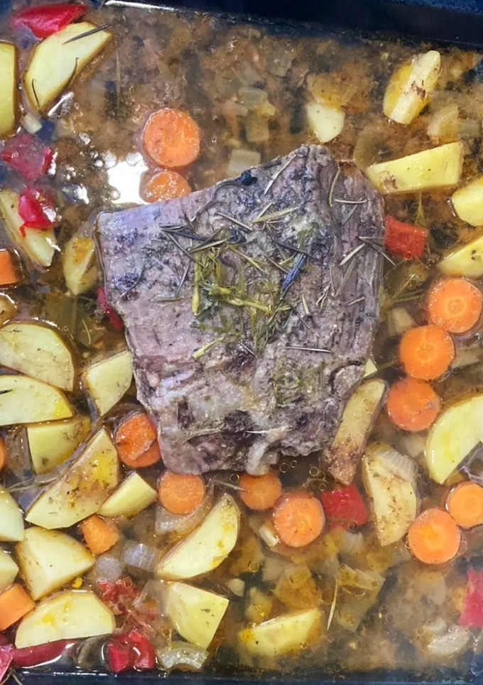 Una foto de Vacío en colchón de verduras