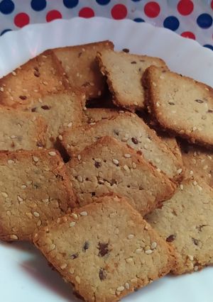 Una foto de Galletas De Harina De Garbanzo y Semillas