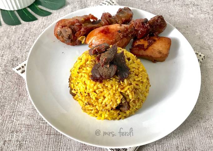 Ini dia! Resep membuat Nasi Kebuli Magicom (Resep Asli Turun Temurun)  sempurna