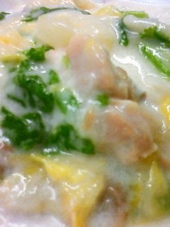 A picture of Seconds Please! White Stew with Napa Cabbage and Turnip.