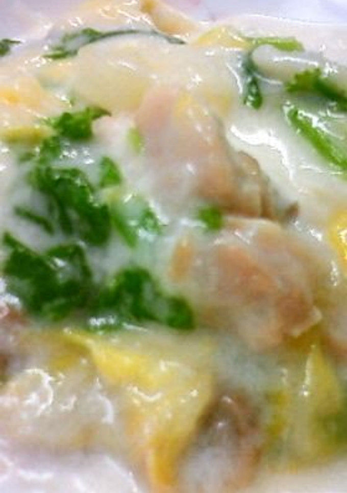 A picture of Seconds Please! White Stew with Napa Cabbage and Turnip.