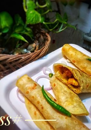 A picture of Chicken kathi Roll.