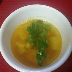 A picture of Pineapple rasam.