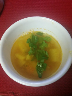 A picture of Pineapple rasam.