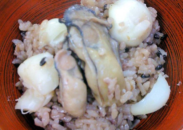 Recipe of Ultimate Lily Bulb &amp; Oysters Jasmine Rice