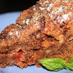 A picture of Sig's Tomato Cake with Cinnamon Sugar Drizzle.