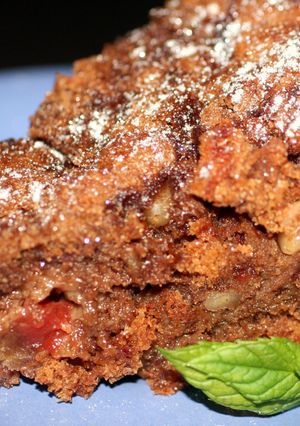 A picture of Sig's Tomato Cake with Cinnamon Sugar Drizzle.