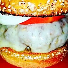 A picture of Mike's Garlic Swiss Burgers.