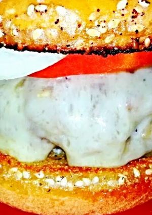 A picture of Mike's Garlic Swiss Burgers.