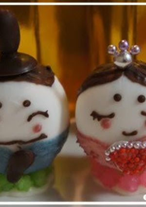 A picture of Marshmallow Dolls for Doll's Festival.