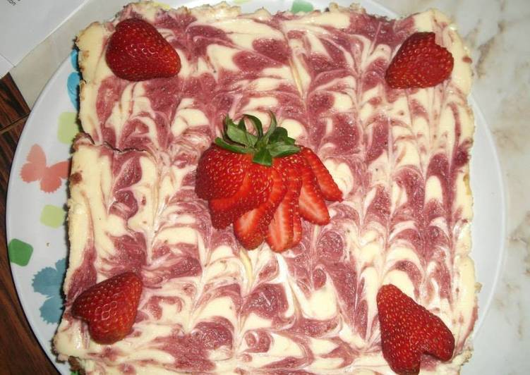 Steps to Prepare Speedy Strawberry Cheesecake