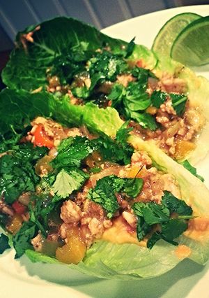 A picture of Trav's Cilantro Lime Lettuce Wraps.