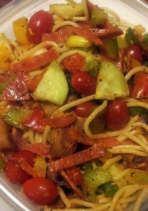 A picture of Ms. Vivian's Spaghetti Pasta Salad.