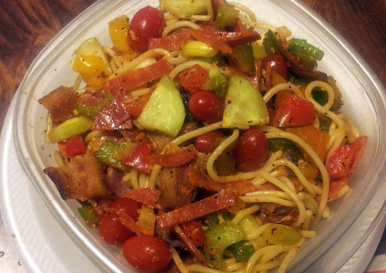 Steps to Make Perfect Ms. Vivian&#39;s Spaghetti Pasta Salad