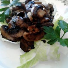 A picture of Sautéed Mushrooms W/ Parsley & Garlic.