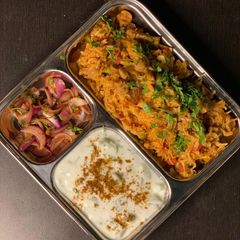 A picture of Soya Mushroom Pulao.