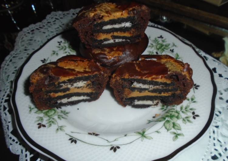 Oreós mogyorókrémes muffin