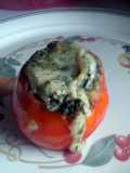 Creamy Spinach Stuffed Tomatoes (leftover ideas!)