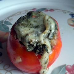 A picture of Creamy Spinach Stuffed Tomatoes (leftover ideas!).