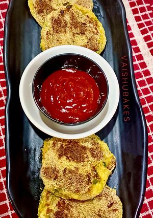 A picture of Cafe Style Crunchy and Crispy Cheese Potato Cutlets.