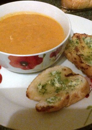 A picture of Carot and Cumin Soup.