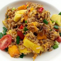 A picture of Pineapple And Mango Fried Brown Rice.