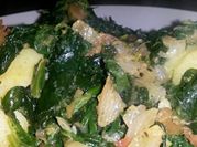 A picture of potato saag