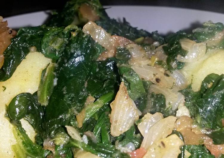 How to Prepare Any-night-of-the-week sig’s      Saag Aloo  (spinach and potatoes)