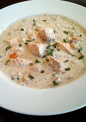 A picture of Salmon Chowder.