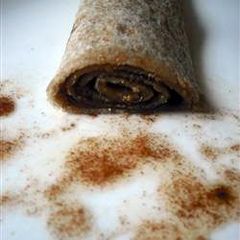 A picture of Cinnamon and sugar roll up.