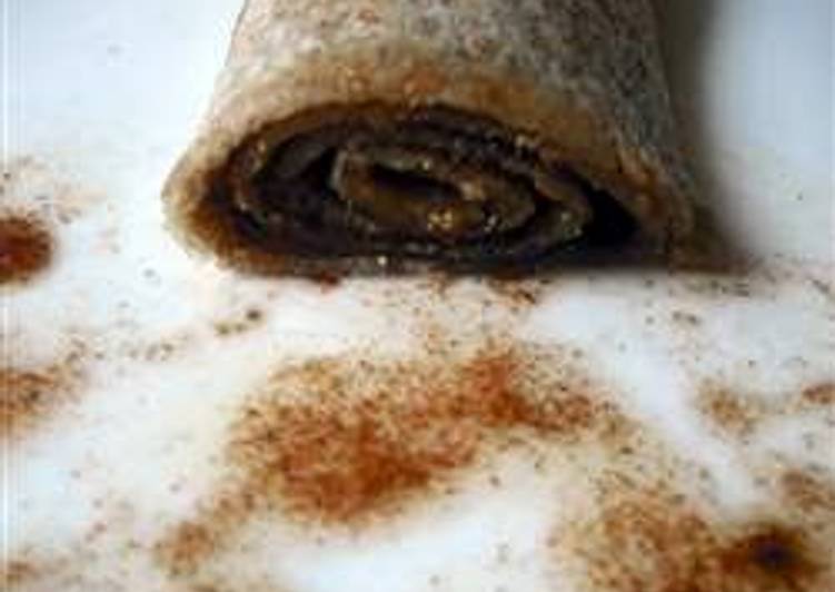 How to Prepare Homemade Cinnamon and sugar roll up