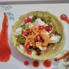 A picture of Katori Chat With Pomegranate Seeds.