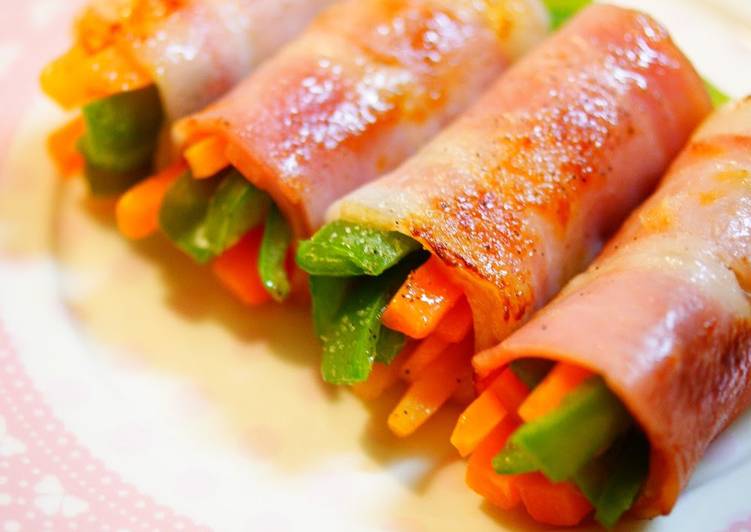 How to Prepare Award-winning Bacon-Wrapped Carrot and Bell Pepper